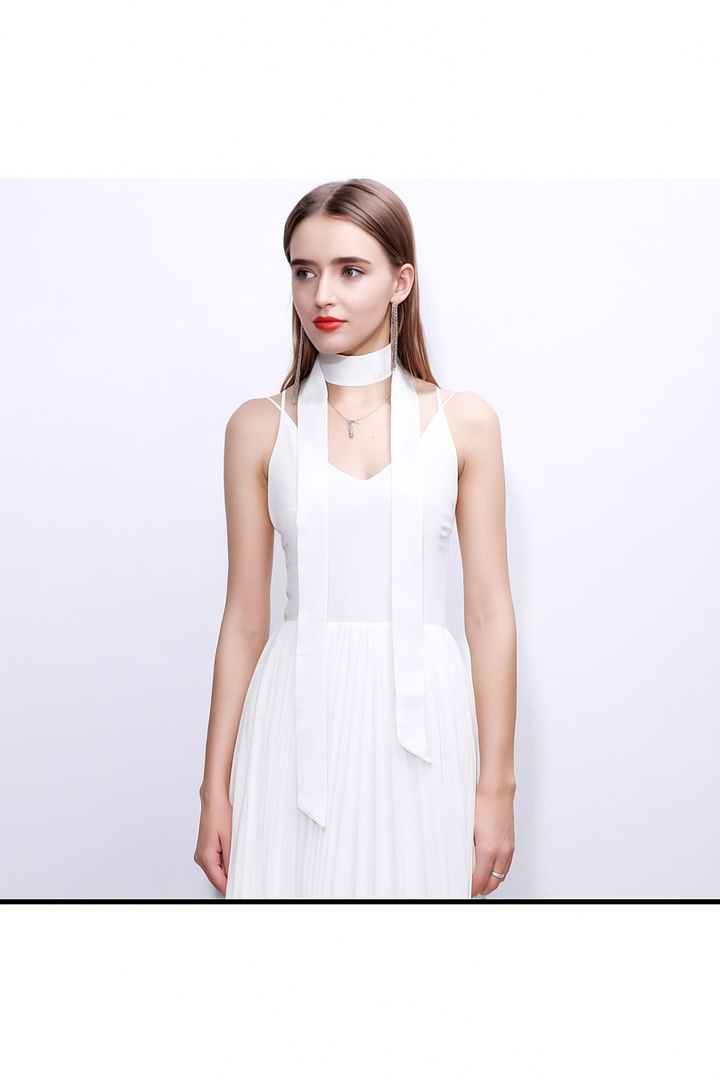 Fular Kadın Dar Uzun Şerit Boyun Bağı 150cmx5cm 2025 Yaz-Sonbahar